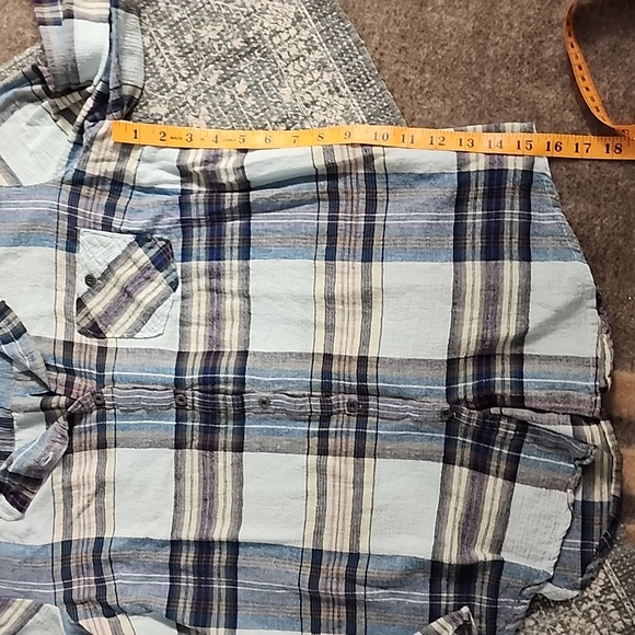 🔴 🔚🔜 SALE Ruff Hewn Lightwieght Plaid Button Down Longsleeve Shirt - Picture 4 of 10